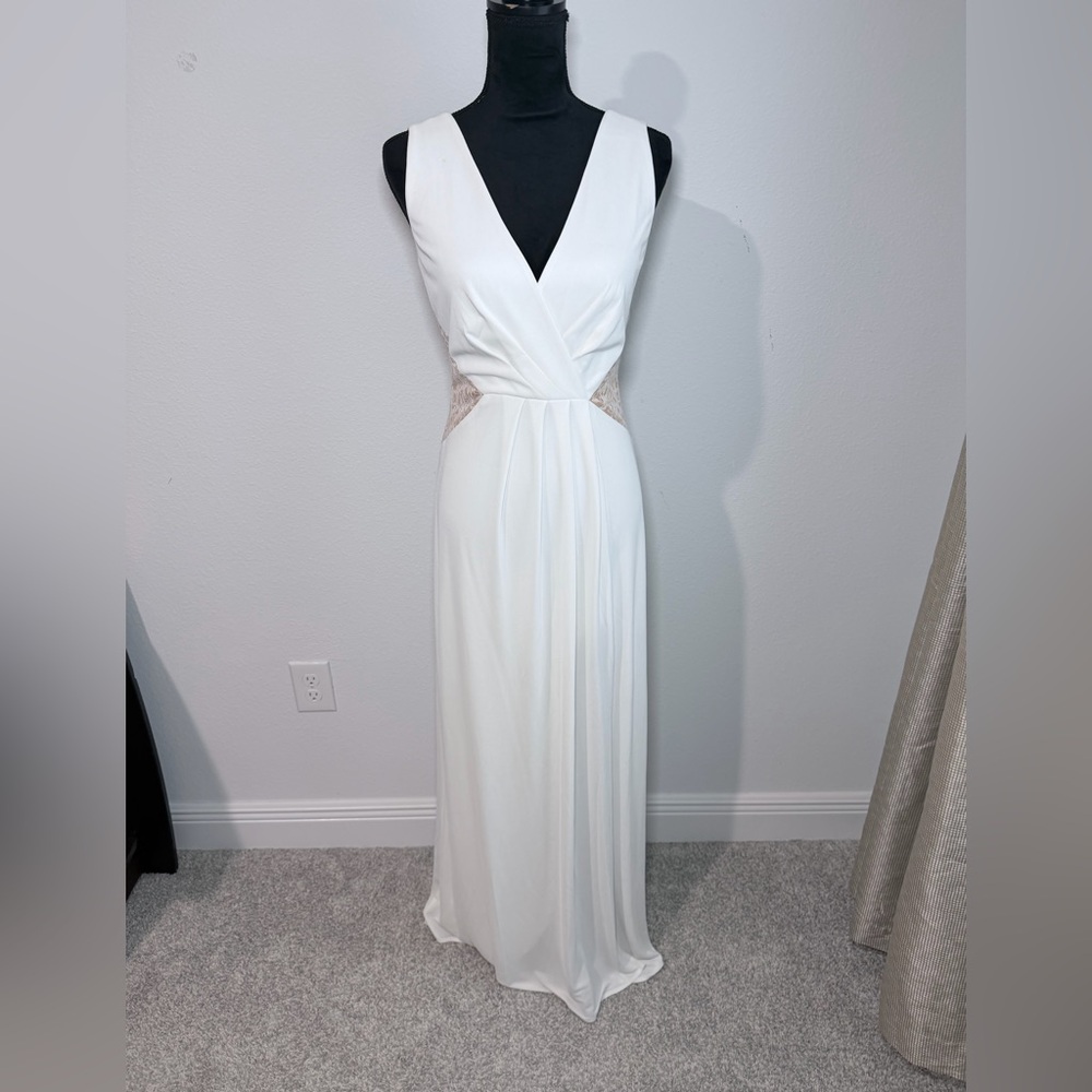 BCBGMaxAzria White Backless Dress